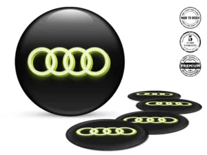 Audi Distintivi Cerchio Logo Adesivi Resina Lusso